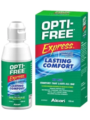 محلول شستشوی لنز اپتی فری مدل Opti Free Express حجم 120 میلی لیتر